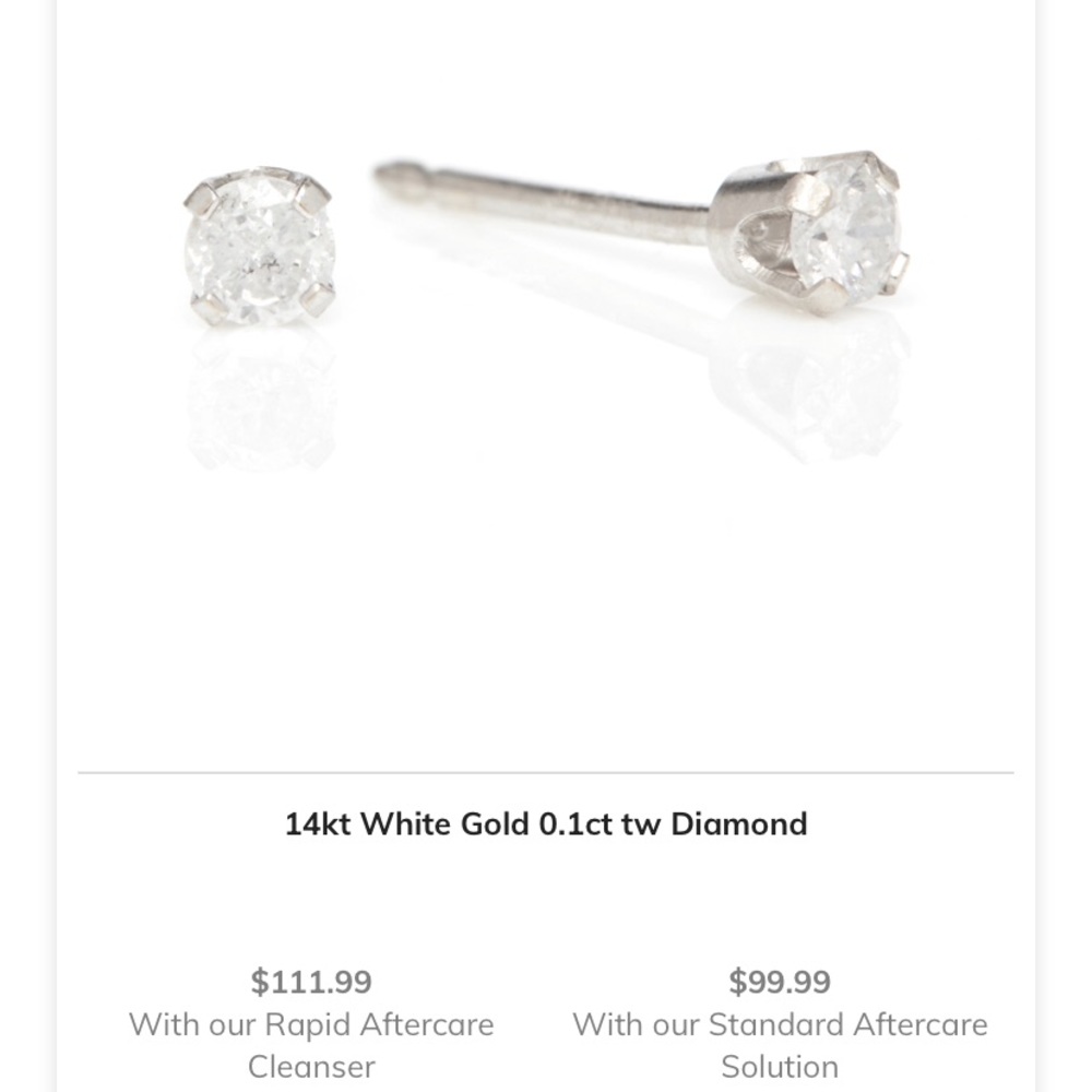 14kt White Gold Diamond Stud Earring 0.1 ct tw